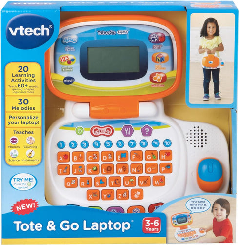 VTech Tote and Go Laptop for Kids - Orange Learning Toy