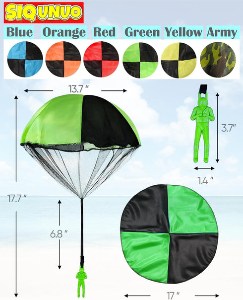 Parachute Toys for Kids (6 Pack) - Outdoor Parachute Men for Ages 4-12 - Unique Holiday Toy Picks 2024