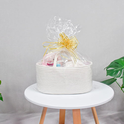 ABenkle Baby Diaper Caddy, Nursery Storage Bin and Car Organizer for Diapers Wipes, Cotton Rope Basket Changing Table
