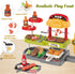 Set: 3+ Kids BBQ Grill Play Coffee, Card Reader, Cash Register, Play Food (Grilled Fish, Wings, Kebabs, Sausages), Play