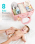 13 YOSING Cute and Playful Pink Diaper Caddy Organizer, Compartments, Adjustable, Baby Diaper Caddy for Car, Changing