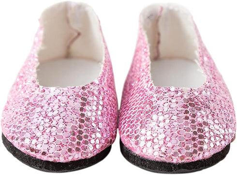 8 Pairs Doll Shoes for 14.5 Inch American Doll, Wellie Wishers Including Boots, Sandals, Sneakers, Leather Shoes