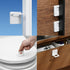 2 Pack Foldable Sliding Door Lock Handle, Sticky Safety Non Punching Grip Sticker for Closet, Window, Glass Doors