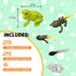 MIKNEKE 6 Count, 3+ Montessori Animal Life Cycle Figurines, Plastic Miniature Educational Toys, Ages