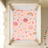CZXW 52" 28" Donuts and Sprinkles Crib Sheets Fitted x Natural Cotton Soft & Breathable for Baby Crib Mattress