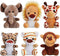 6 Pieces Jungle Stuffed Animal Set - Plush Lion, Elephant, Tiger, Giraffe Toys for Party Theme