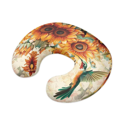Kathyboom Hummingbird Sunflower Nursing Pillowcase for Newborn Infant, Durable Breastfeeding Bottle Feeding Pillow