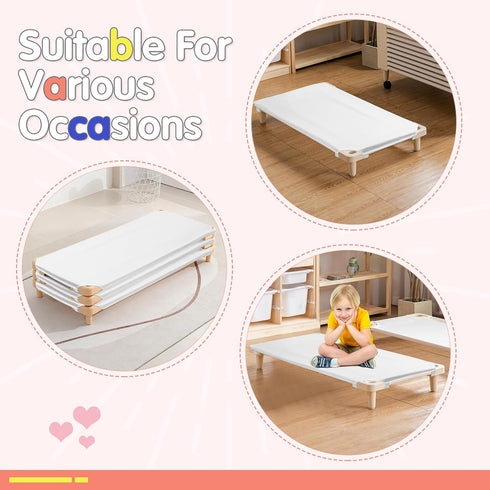 10 23" 51", Pcs Cot Sheets for Daycare, X White Daycare Cot Size Sheet with Corner Elastic Loops for Child Boys Girls
