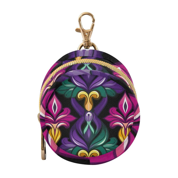 YETTASBIN Mardi Gras Portable Pacifier Holder Case with Metal Hook Buckle & Zipper