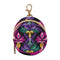 YETTASBIN Mardi Gras Portable Pacifier Holder Case with Metal Hook Buckle & Zipper