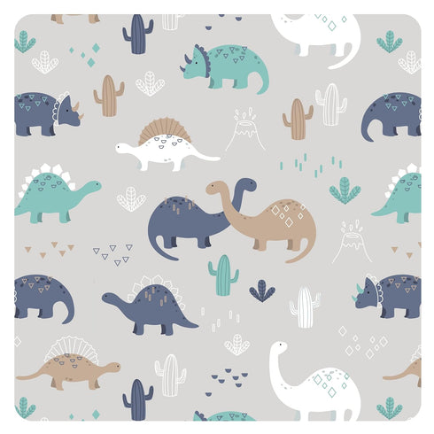 6m-3T BapronBaby Desert Dinos Bapron - No Neck Tie Safer Bib for Baby & Toddler - Soft Waterproof Stain Resistant