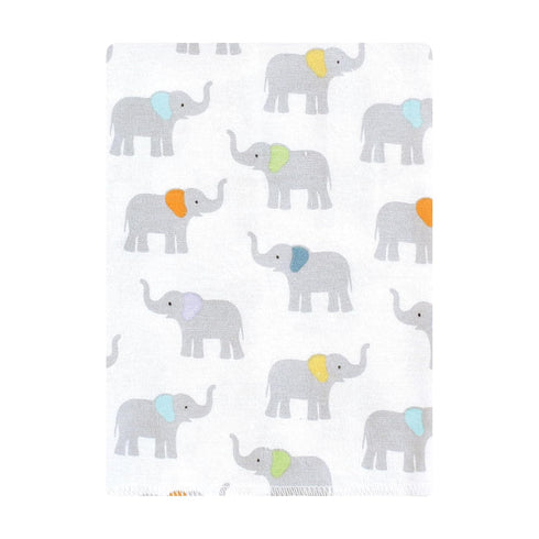 Hudson Baby Unisex Baby Flannel Burp Cloth 12pk, One Size, Teal Elephant