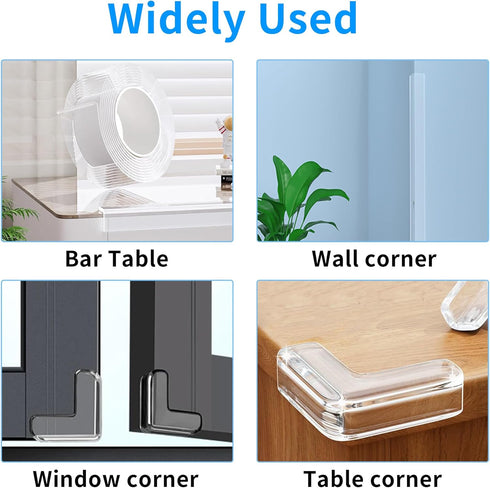 KAIYUER 0.8 16.4 6 in x FT,Edge Corner Protector Baby Proofing with Corners,Soft Clear Furniture Table Corner Guard