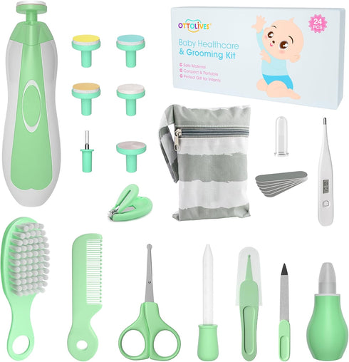 OTTOLIVES Baby Healthcare and Grooming Kit, 24 in 1 Baby Electric Nail