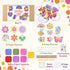 6 8 4-8 SOLDAY Poke Art Kits for Kids to Make Your Own Flowers Bouquet, Craft Kit with Flowers, Cute Hanging Charms