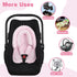 2 Infant Car Seat Insert, Baby Car Seat Head & Body Support with Straps Pads, Ultra Soft Newborn Preemie Carseat Insert
