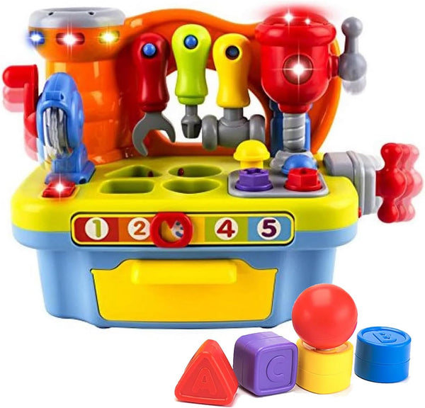 Yiosion Musical Learning Tool Workbench Toys for 1 Year Old Boy, One
