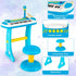 Costzon 31-Key Kids Piano Keyboard Toy, Toddler Electronic Musical Instrument with Microphone, Lights & Stool
