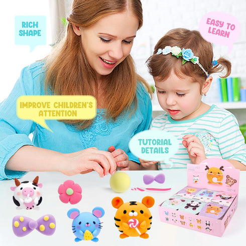 LOUFOR Air Dry Clay Kits - Modeling Clay for Kids, Ultra Light & Soft, Safe & Non-Toxic, DIY Airdryclay Kit