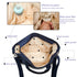 Mommy ROYALFAIR Diaper Bag Tote Bag for Toddler Messenger Tote Diaper Bags Purse with Stroller Hook (Medium,Navy Blue)