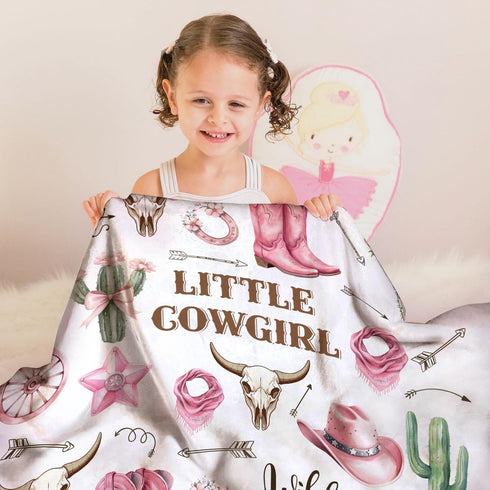 Pink Western Blanket, Western Decor for Nursery Room, Baby Blankets for Girls, Cowgirl Baby Blankets, Cowboy Baby