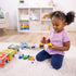 Melissa & Doug Nesting and Sorting Blocks - 6 Buildings, 6 Wooden Vehicles, FSC Certified