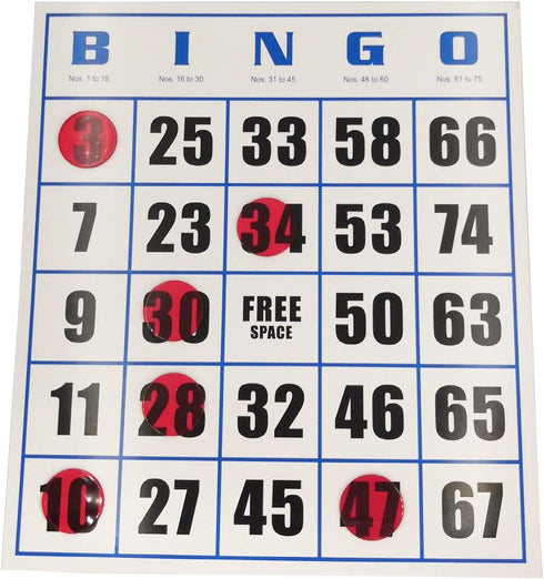 Yuanhe Jumbo Bingo Game Cards - 50 Pack Easy Read Bingo Set for Kids Party, School, Family Gathering