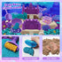 60Pcs Set 2lbs 17 12 3-8 Mermaid Sensory Bin Kit - Sensory Sand with (Purple/Teal/Beach), Sea Castle & Marine Molds