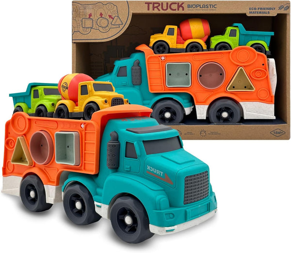 Aigitoy 3 Pcs Toddler Car Toys for 1-3 Years Old, Construction Vehicle