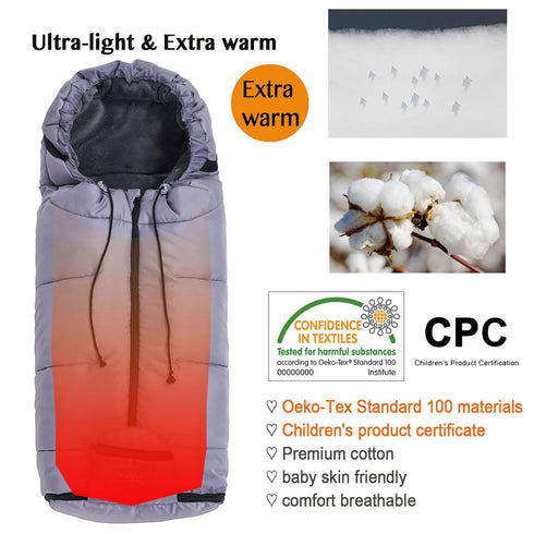 Yobee Baby Bunting Bag for Stroller, Waterproof Windproof Universal Footmuff Accessories