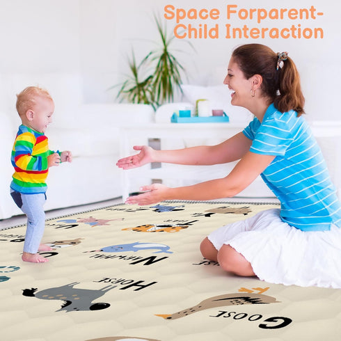 50" 50" Baby Play MAT X Playpen Mat, Soft Thickened Anti-Slip Baby Mat for Floor, Foldable and Machine Washable Baby