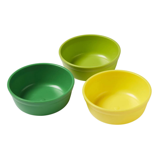 ECR4Kids My First Meal Pal Snack Bowls, Kids Plastic Tableware, Stackable, Dishwasher Safe, 3-Pack Citrus