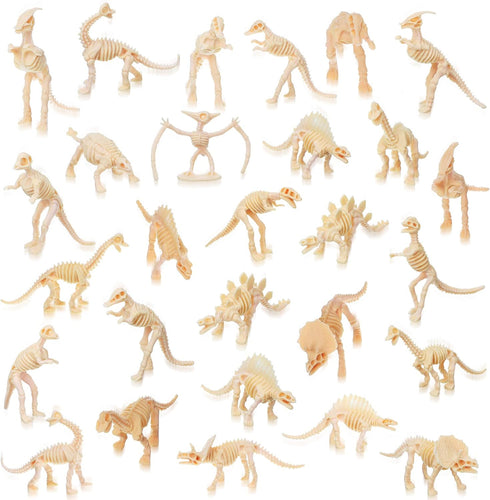 60 Pcs Dinosaur Fossil Skeleton Assorted Dinosaur Skeleton Figures Educational Dino Bones