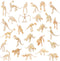 60 Pcs Dinosaur Fossil Skeleton Assorted Dinosaur Skeleton Figures Educational Dino Bones