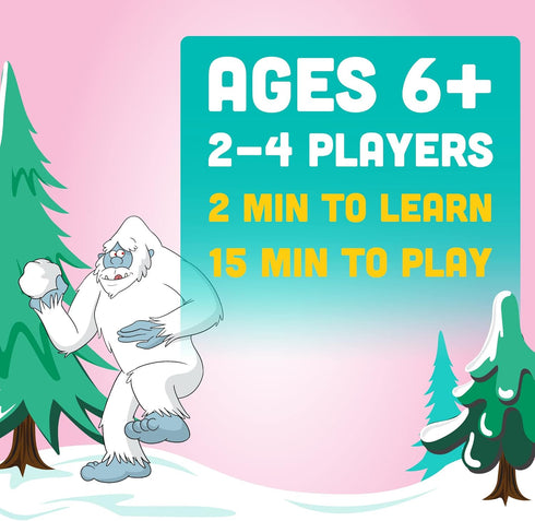 Big Discoveries Yeti Snowbrawl - Snowball Stacking Brawl Card Game for Kids, Teens, Adults | Includes 40 Snow Balls