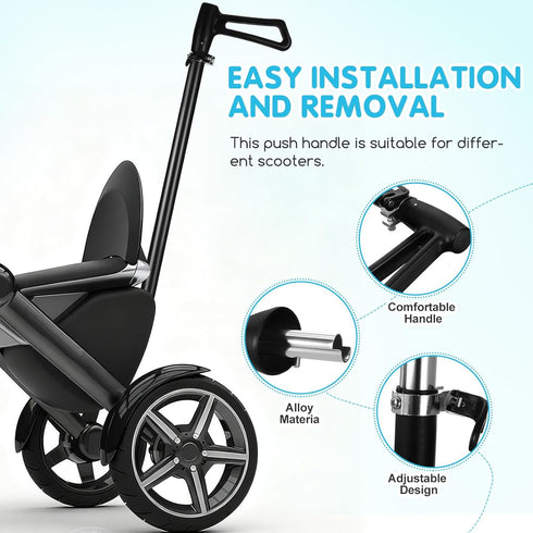 HANABASS Baby Push Car Handle Replacement, Universal Toddler Stroller Handle, Lightweight Quick Release Push Rod