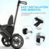 HANABASS Baby Push Car Handle Replacement, Universal Toddler Stroller Handle, Lightweight Quick Release Push Rod