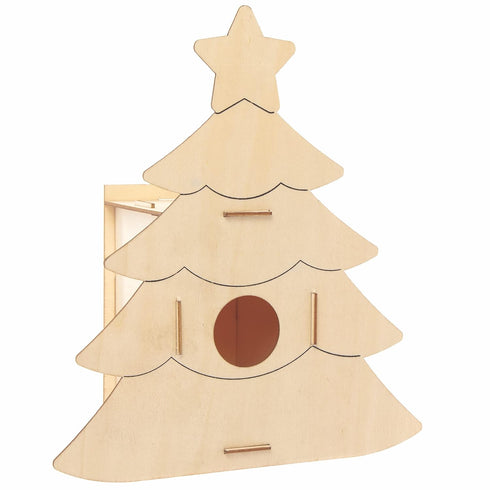 Christmas Wooden Bird House Kits - Baker Ross FC167 - Pack of 2 for Kids Arts and Crafts Projects