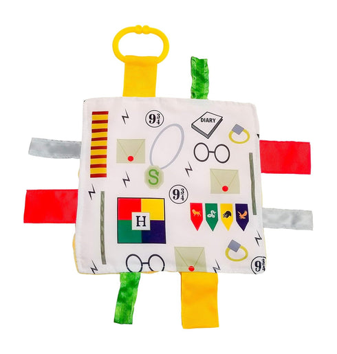 Lovey Chew Blanket Crinkle Toy Tag Square Sensory by Baby Jack - Wizard Design