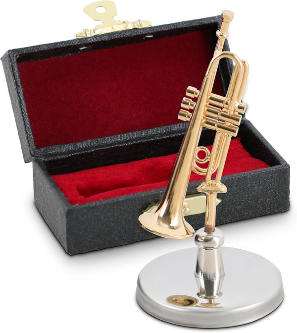 EASTROCK Mini Trumpet Model - 1.8in Trumpet Ornament Replica for Home Decoration