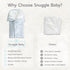 The Swaddle Blanket - White Dots Sleep Sack for Baby Boy & Girl (0-3 Months)