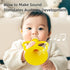 6-12 2PCS 0-6 Baby Trumpet Toy Months, Silicone Baby Horn Blowing Toy with Yellow Green for Teething Sensory Play
