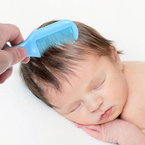 Set 2 Sets Brush and Comb for Newborns and Infants, Soft Nylon Bristles, Gentle Scalp Massage, Suitable for Sensitive