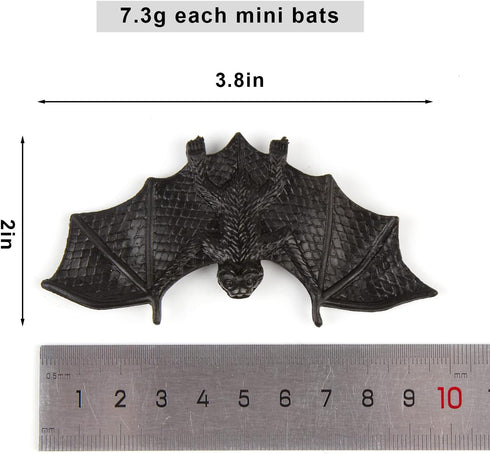 Plastic Mini Bats Halloween, 36pcs Party Favors for Kids, Gift Toy Prank Props for Home Decor
