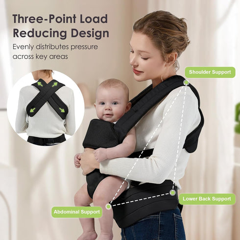 MISSWISDOM Baby Carrier Newborn to Toddler, Adjustable Toddler Carrier, Baby Holder Carrier, Kangaroo Infant Carriers
