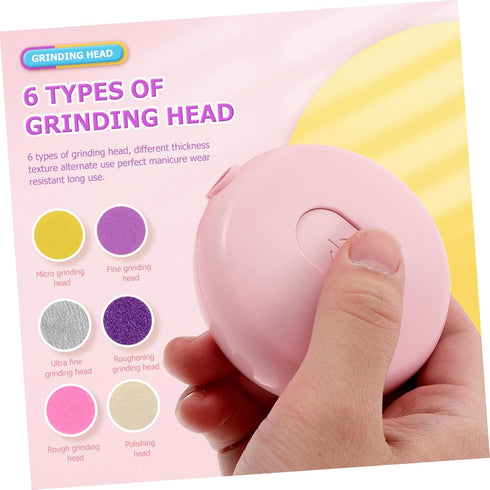 HOODANCOS 1Set Trimmer Electric Nail Nail Care Tool for Boy Girl with Replacement Heads for Manicure