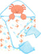 Gerber Hooded Towel Set - Baby Boys' Crab 4-Piece Bath Towel Set,