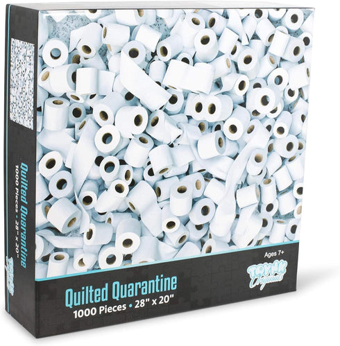 Quilted Quarantine Toilet Paper Puzzle for Adults and Kids - Difficult 1000 Piece Jigsaw Puzzle Toy, Funny Quarantine