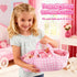 12" Set, 1-3 AuntyFey Baby Doll Baby Doll Bassinet with Accessory for Girl Toddlers with Bottle, Teddy Bear, Pillow
