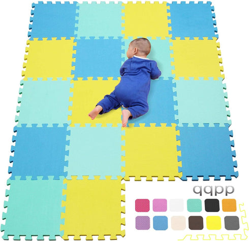 18 QC-EGHb18N qqpp EVA Rubber Tiles Interlocking Puzzle Foam Floor Mats - Baby Play Mat for Playing | Exercise Mat